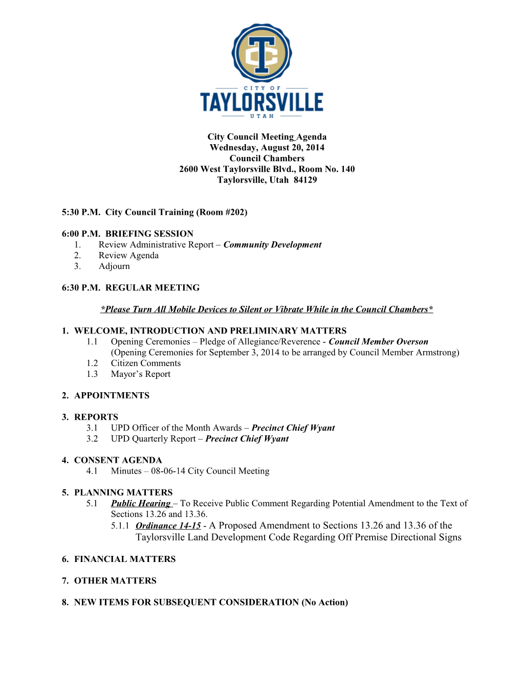 Taylorsville City Council s2