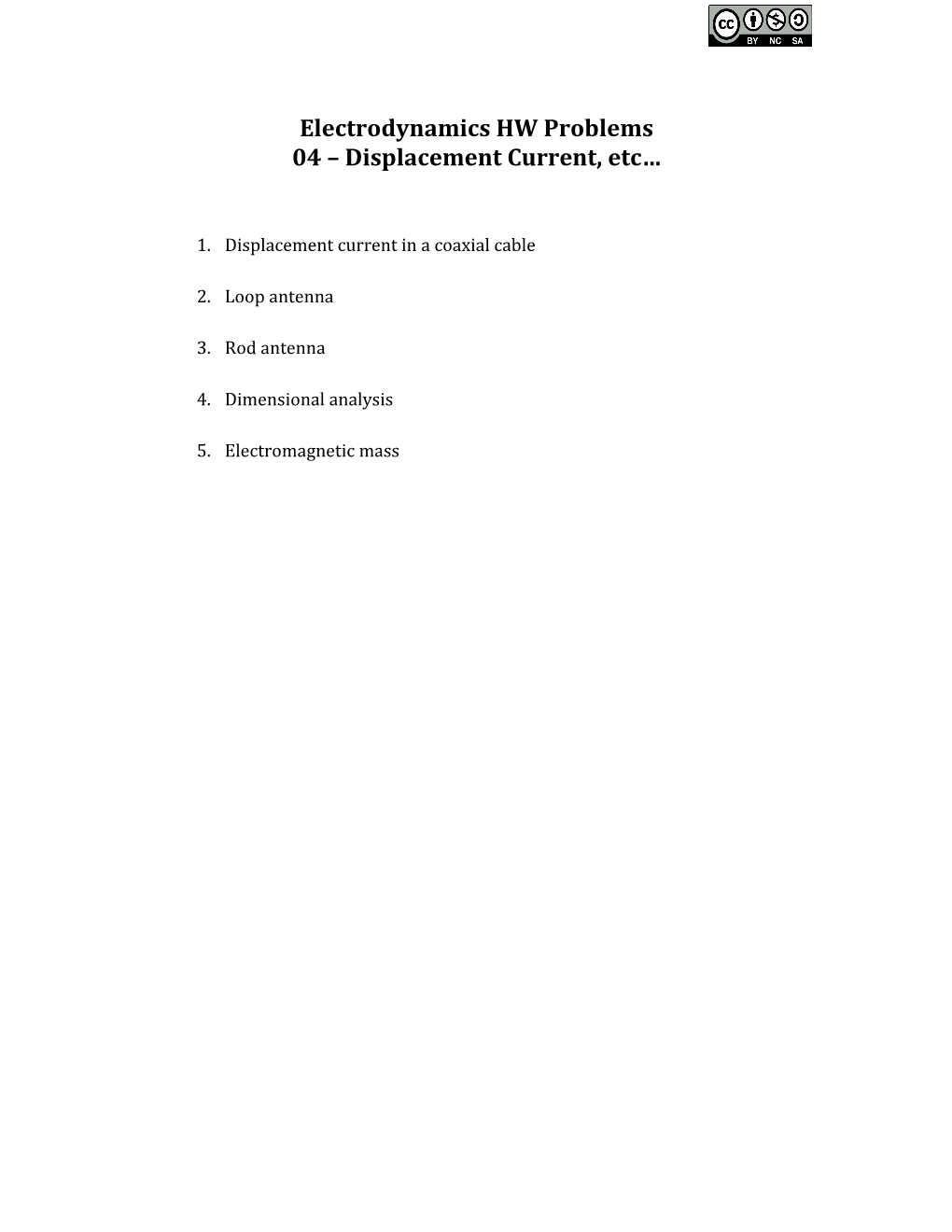 04 Displacement Current, Etc