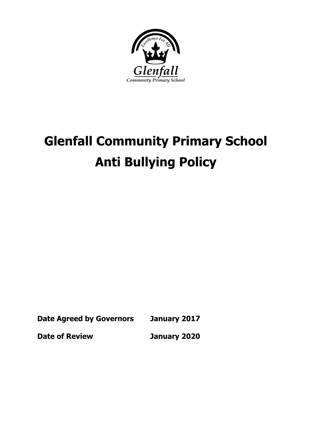 Our Bullying Policy