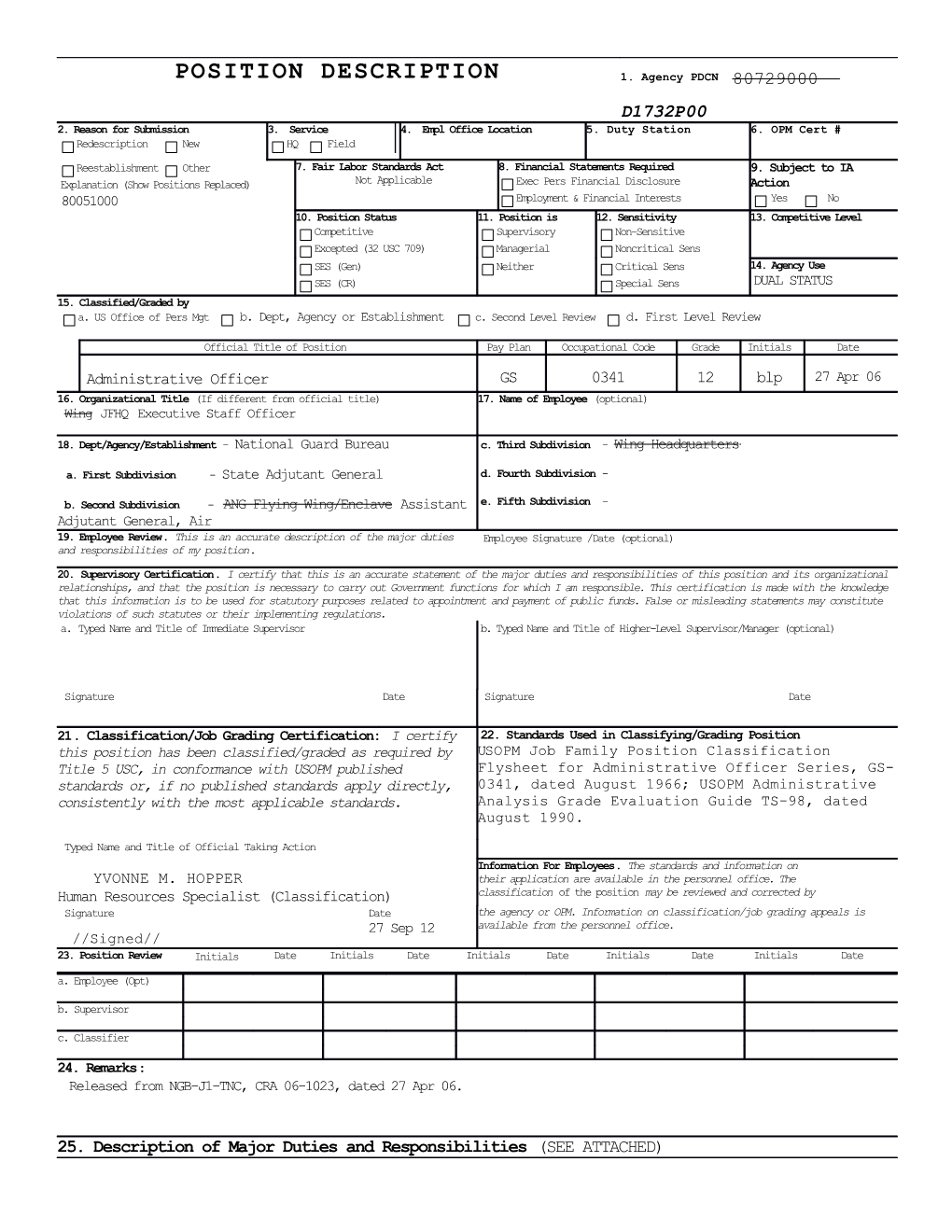 Position Description