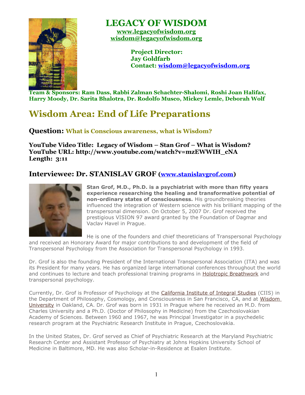 Wisdom Area: Mission and Fulfillment s2
