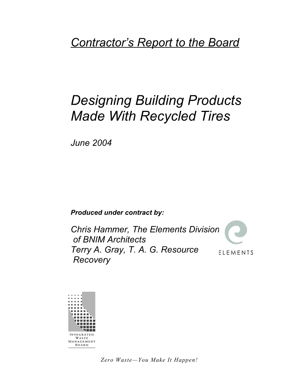 Designing Building Products Made with Recycled Tires