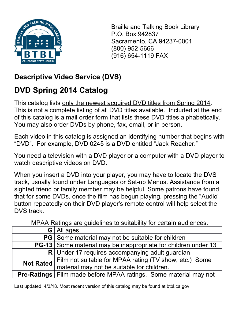 Descriptive Video Service (DVS) s2