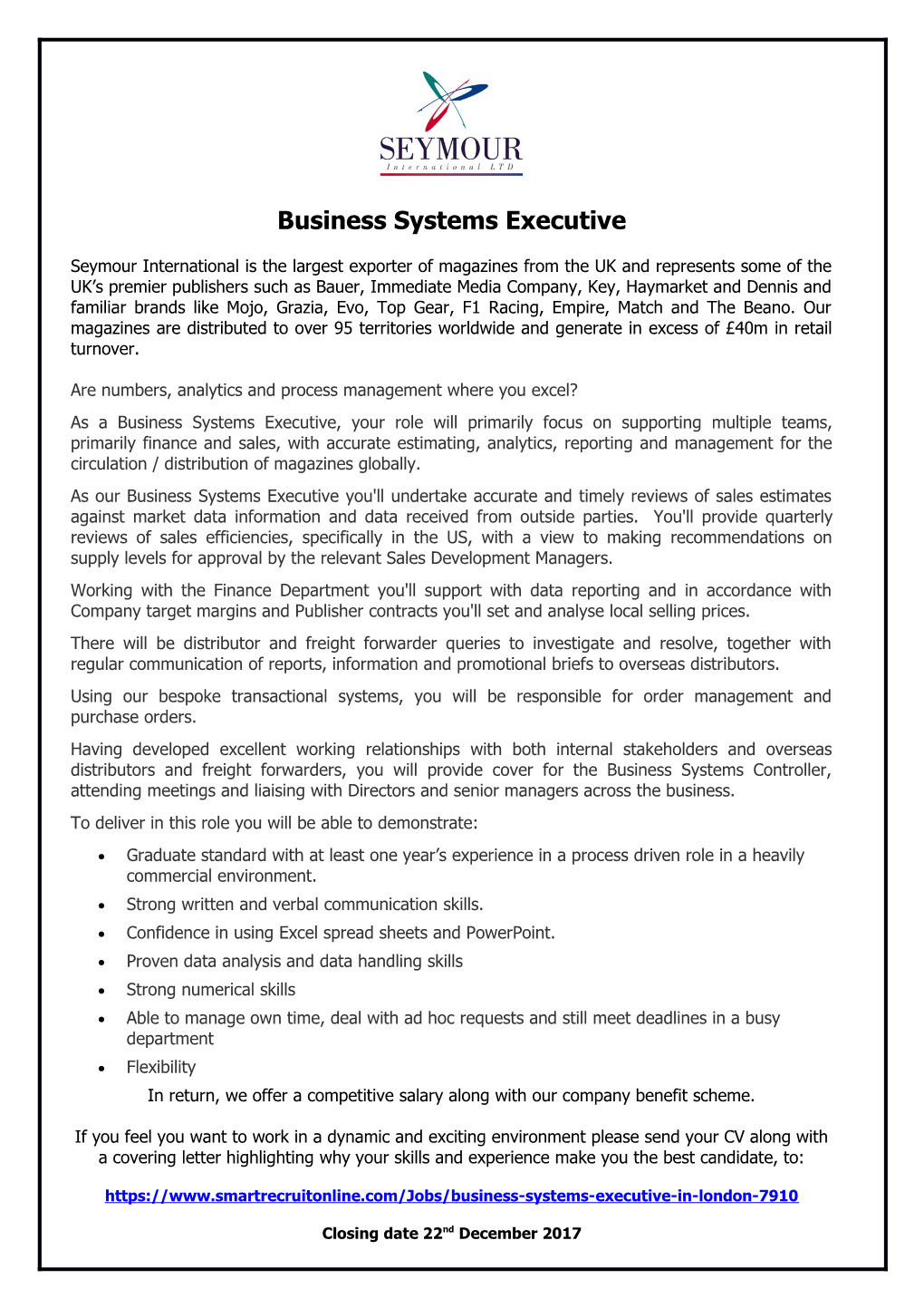 Business Systems Executive