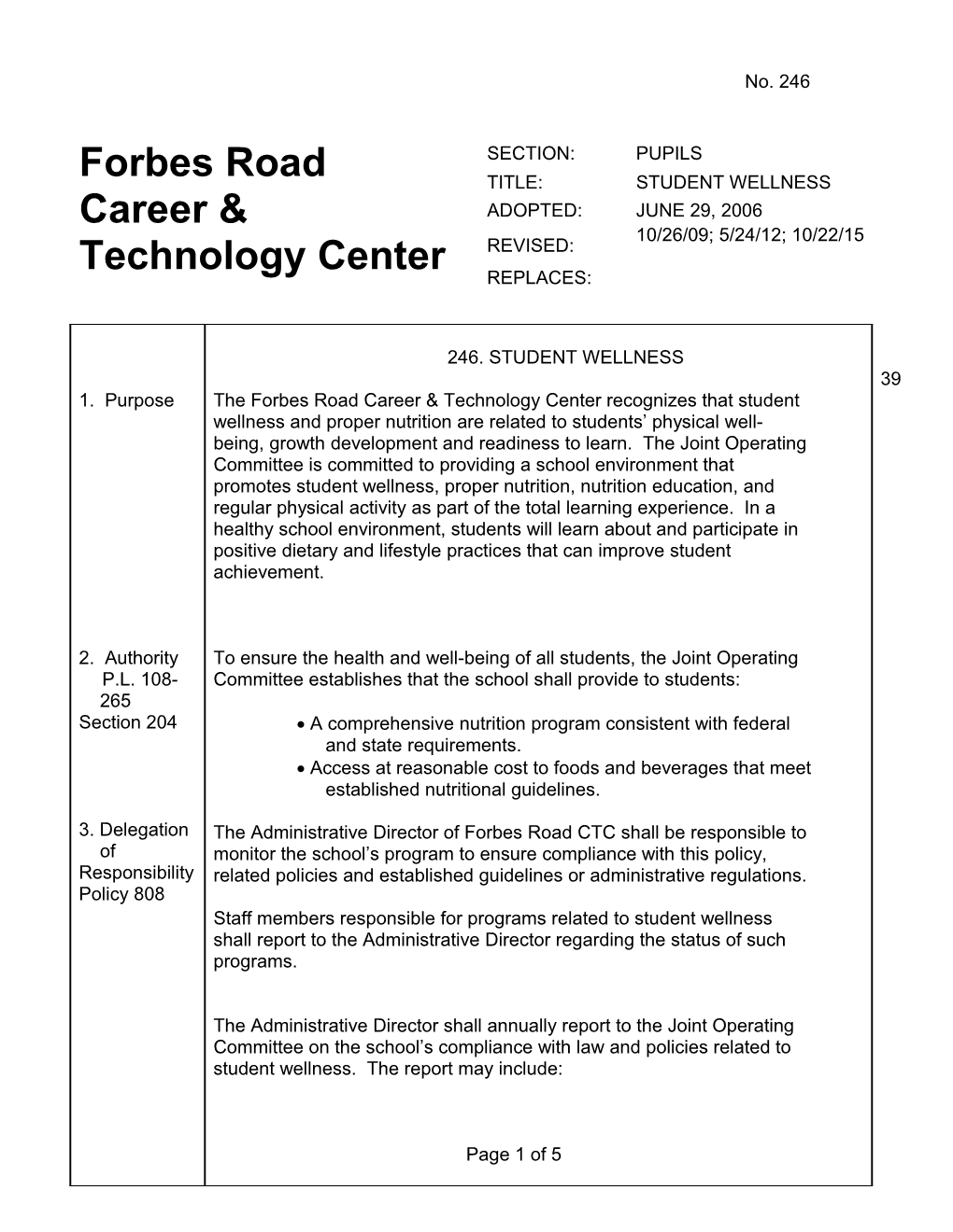 Forbes Road Career & Technology Center