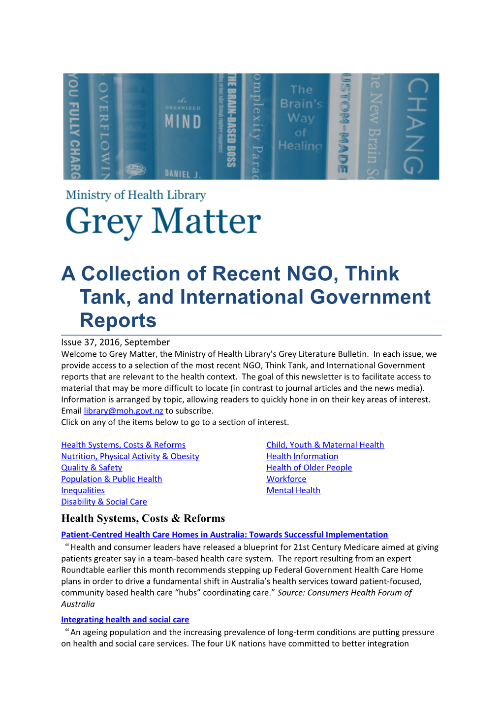 Grey Matter, Issue 37, September 2016