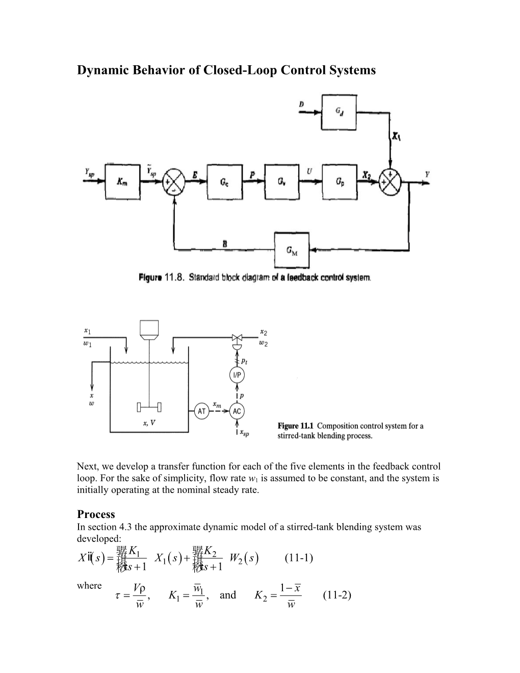 Dynamic Behavior Of Closed-Loop Control Systems