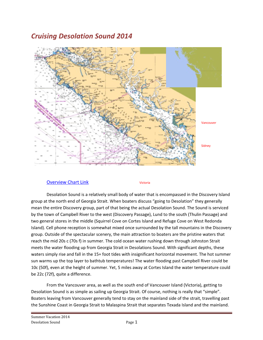 Cruising Desolation Sound 2014