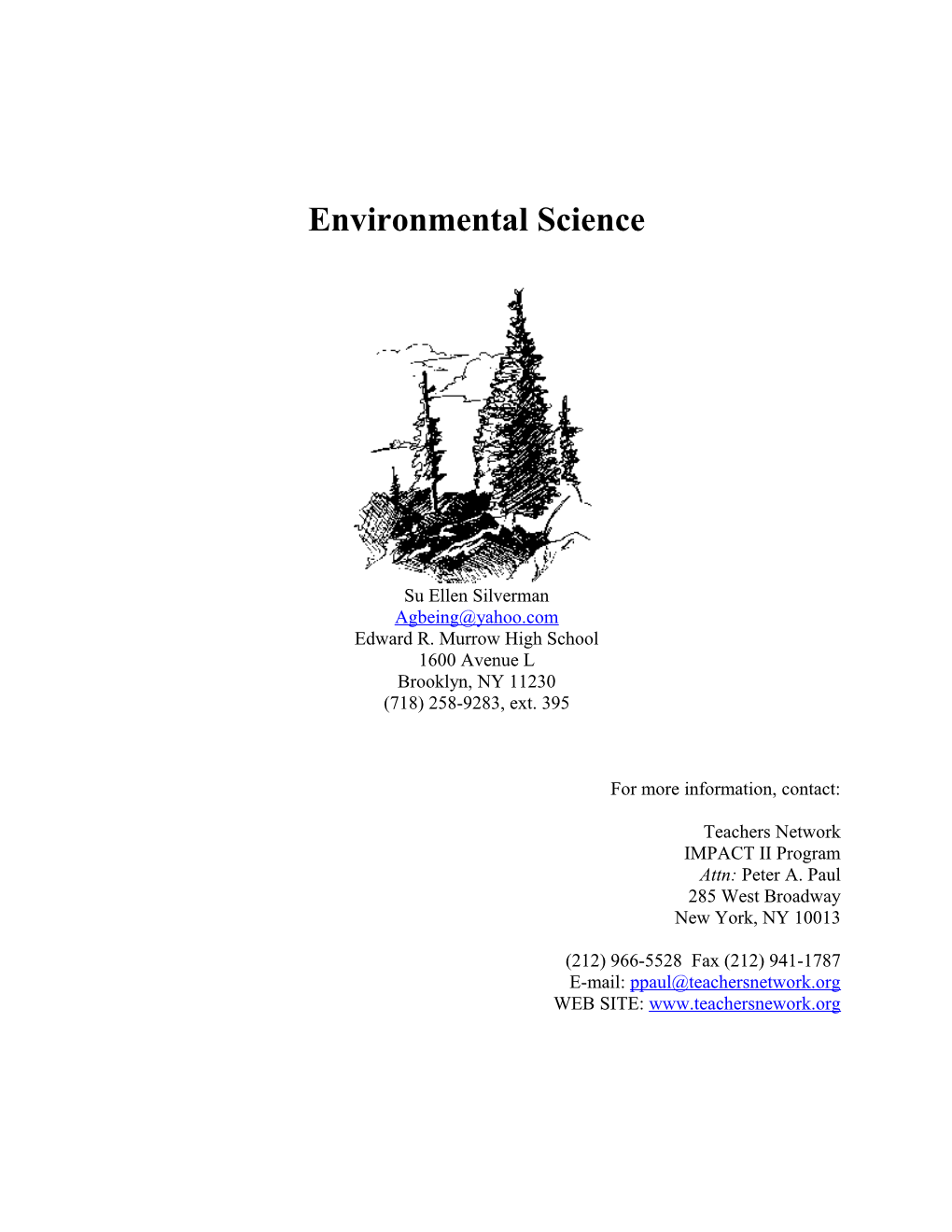 Environmental Science s2