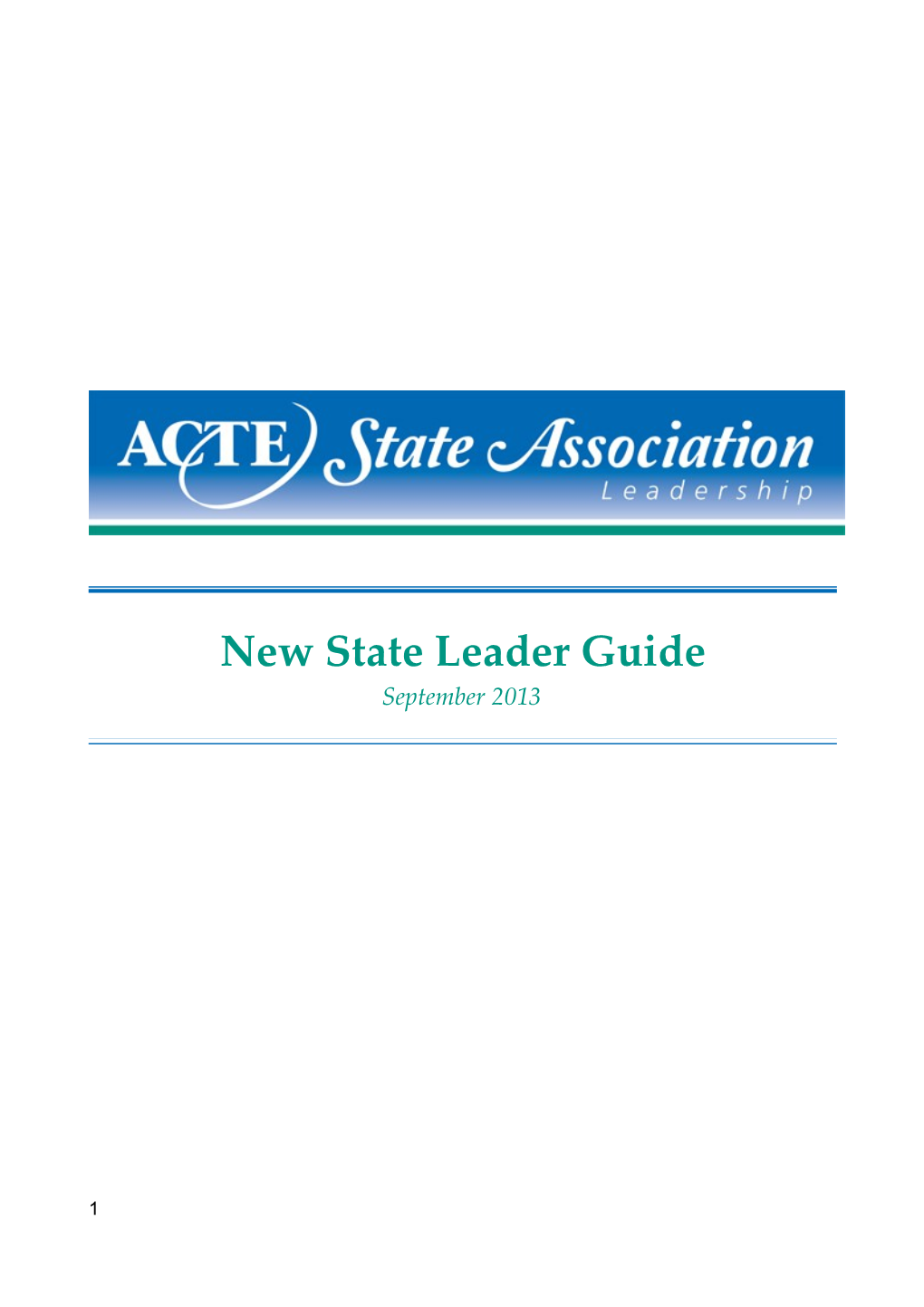 New State Leader Guide