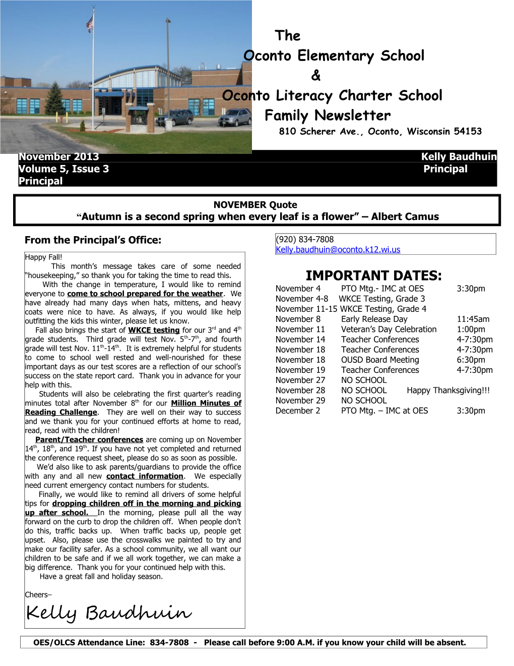 Oconto Literacy Charter School