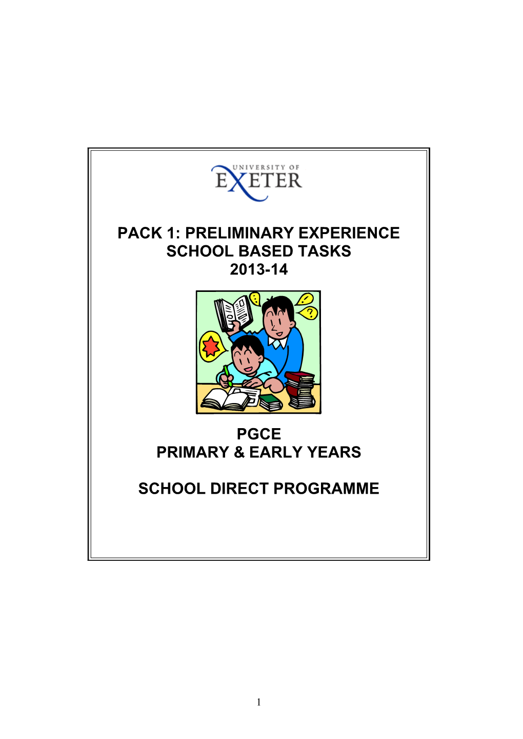 Primary & Early Years PGCE 2013-14
