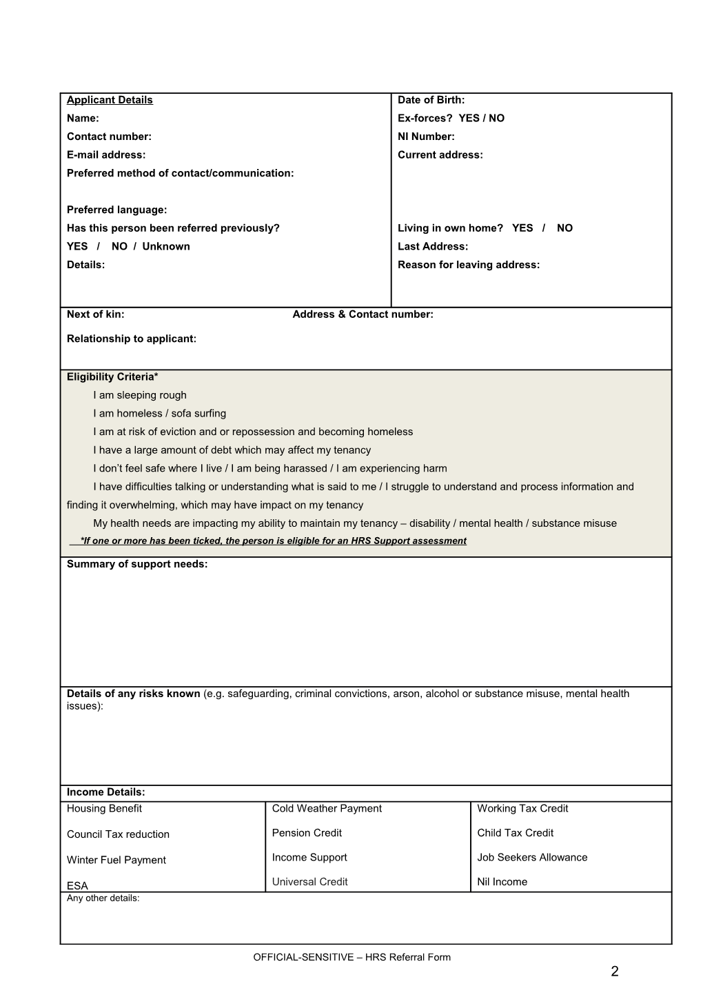 HRS Referral Form