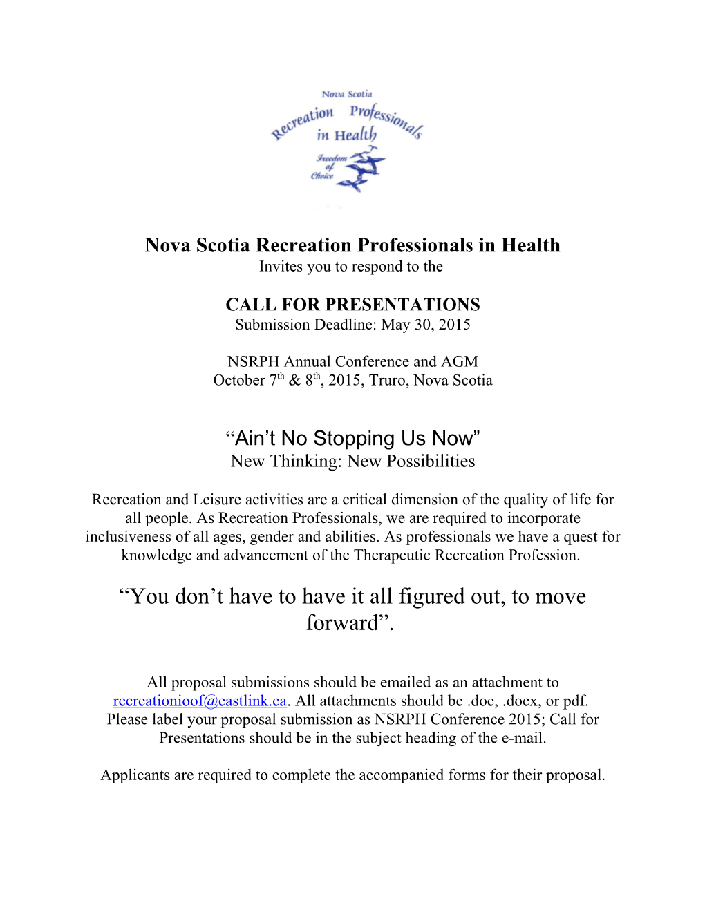 Nova Scotia Recreation Professionals in Health