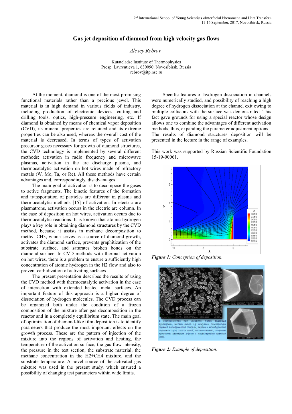 Template for the Preparation of Abstract s1