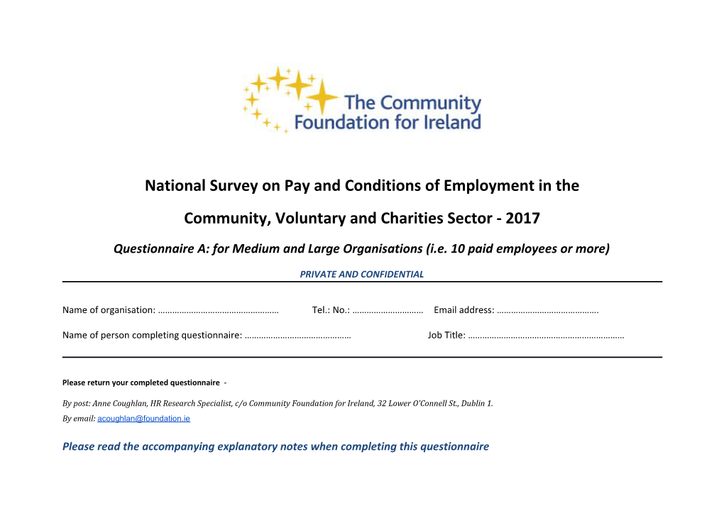 National Survey on Pay and Conditions of Employment in The
