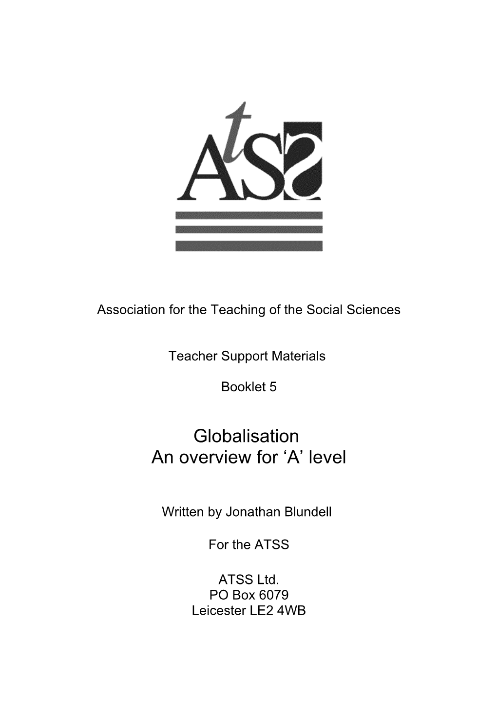Association for the Teaching of the Social Sciences s2