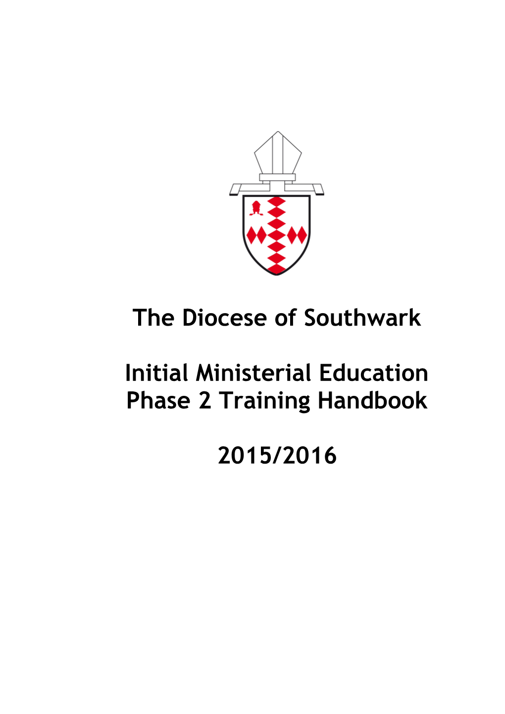 Initial Ministerial Education Phase 2 Training Handbook