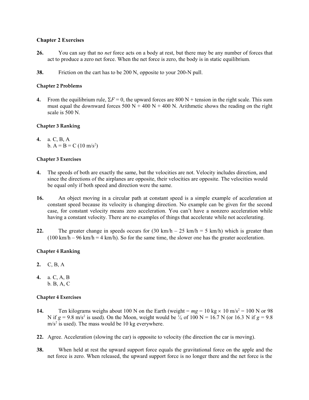 Chapter 2 Exercises