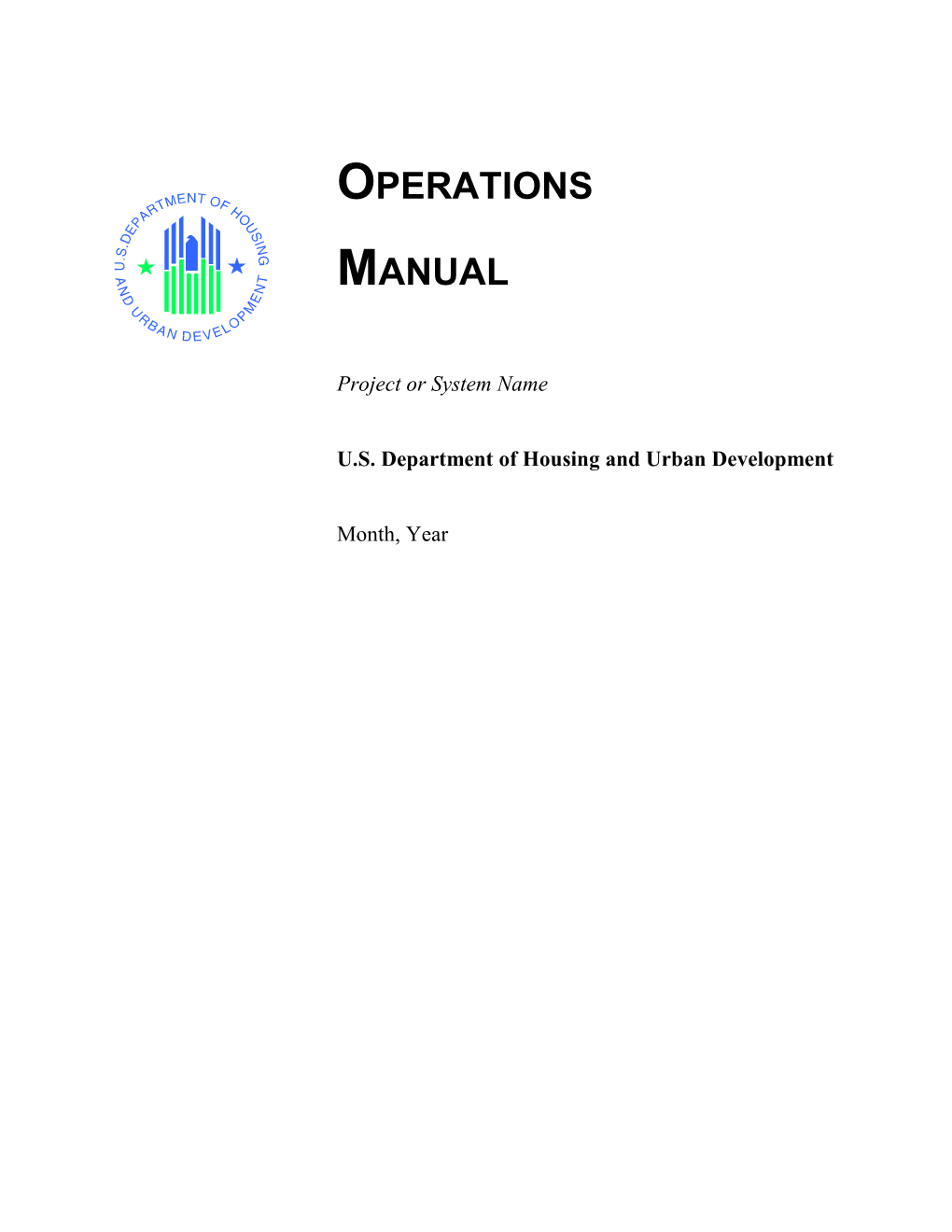 Operations Manual Template