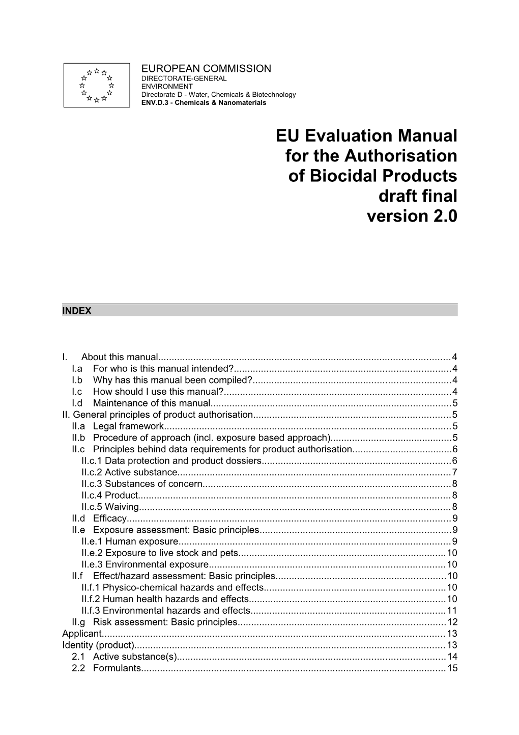 EU Evaluation Manual