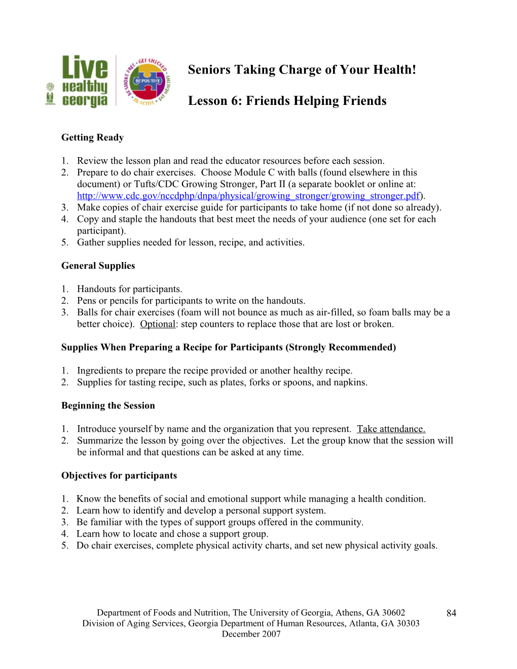 Lesson 6: Friends Helping Friends