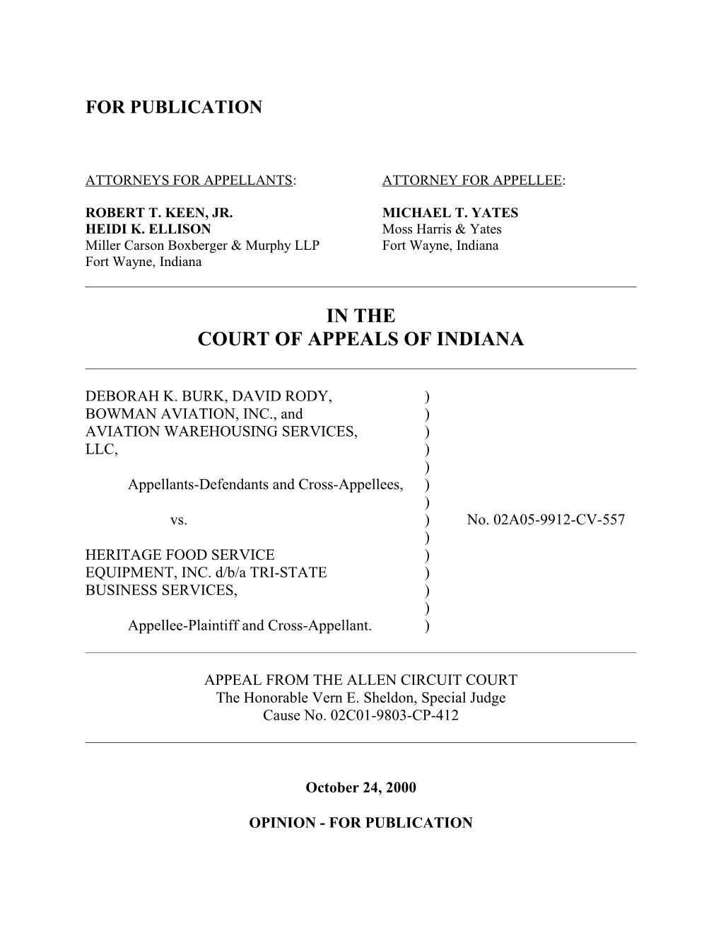Attorneys for Appellants: Attorney for Appellee s3