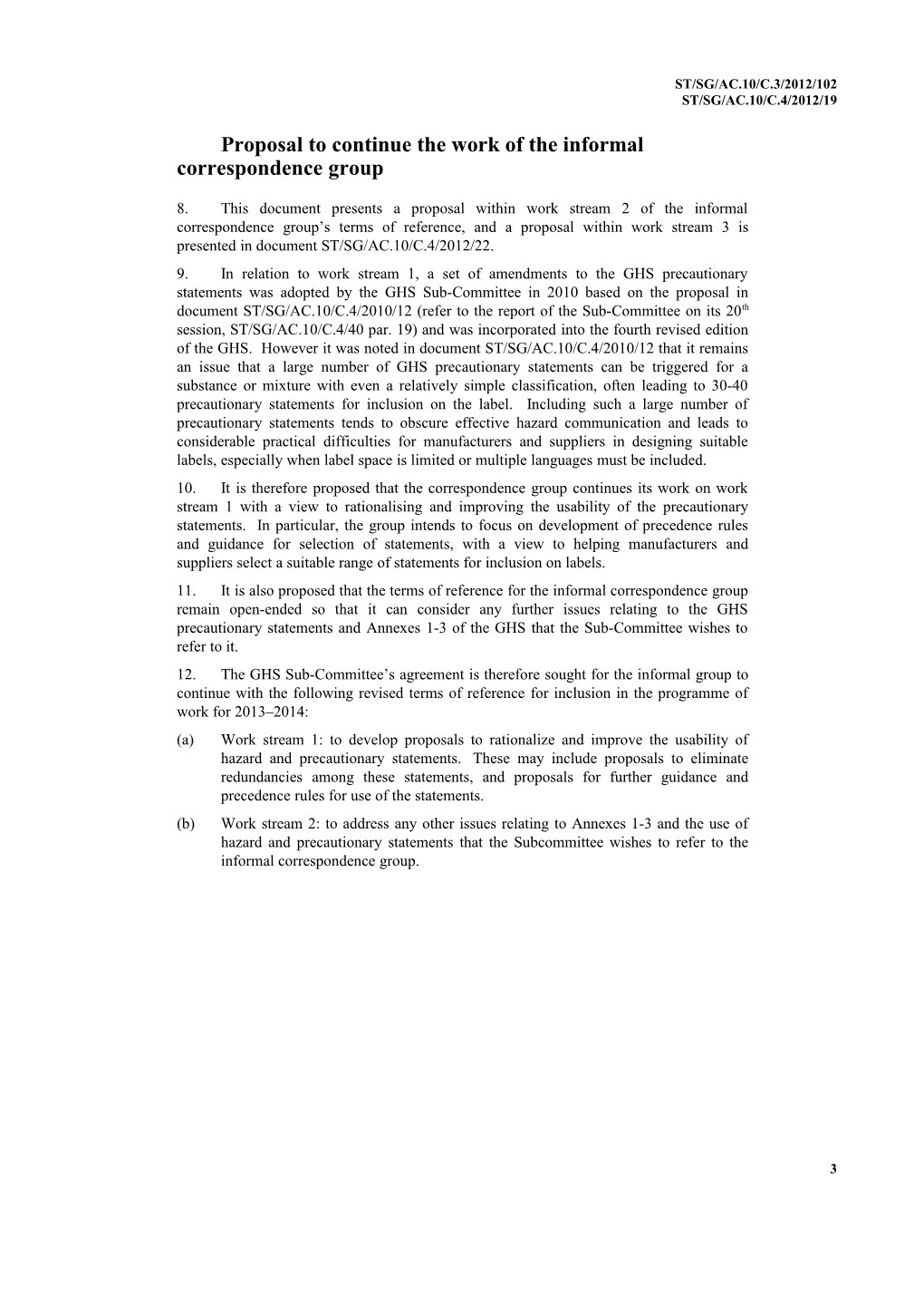 Amendments to Physical Hazard Precautionary Statements