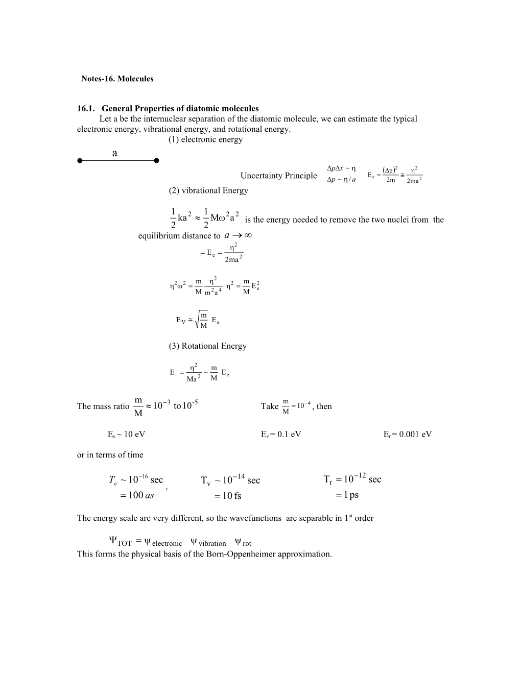 Notes-16. Molecules