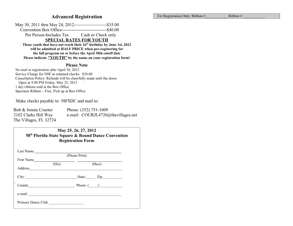 Advanced Registration