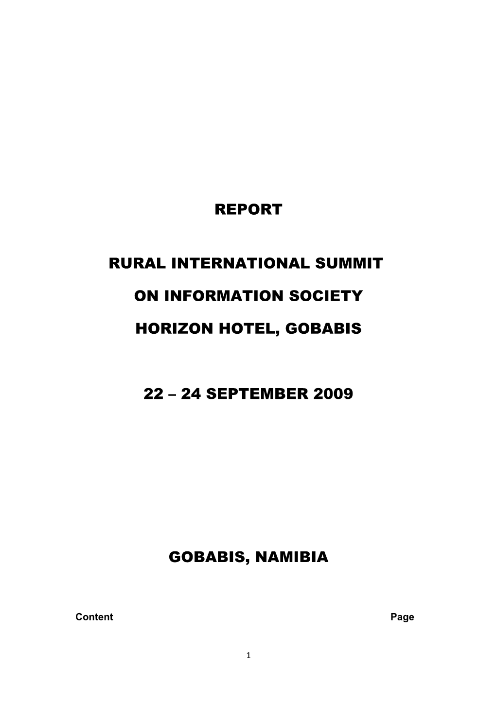 Rural International Summit