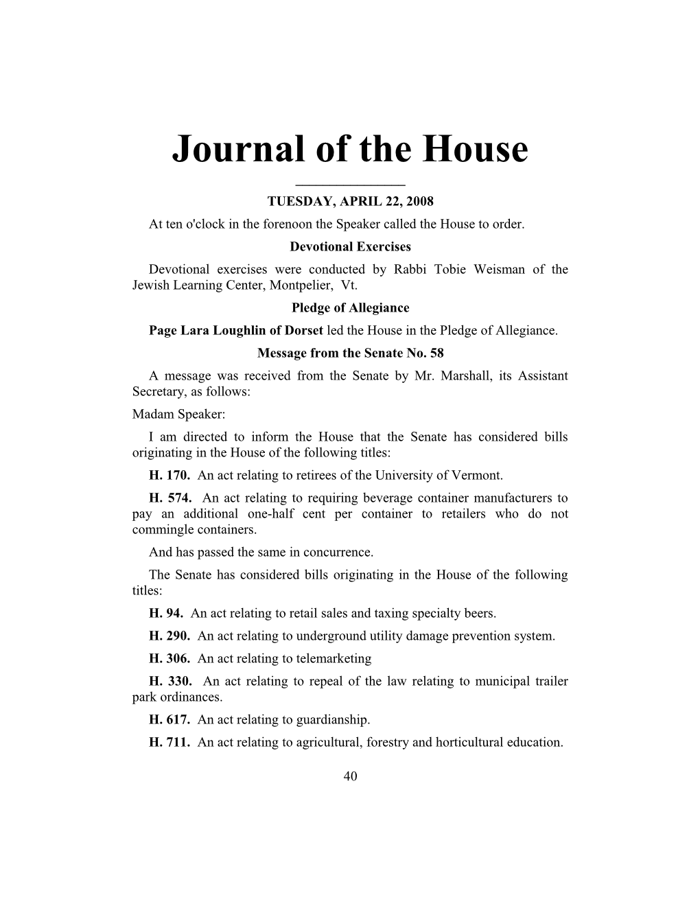 Journal of the House s2