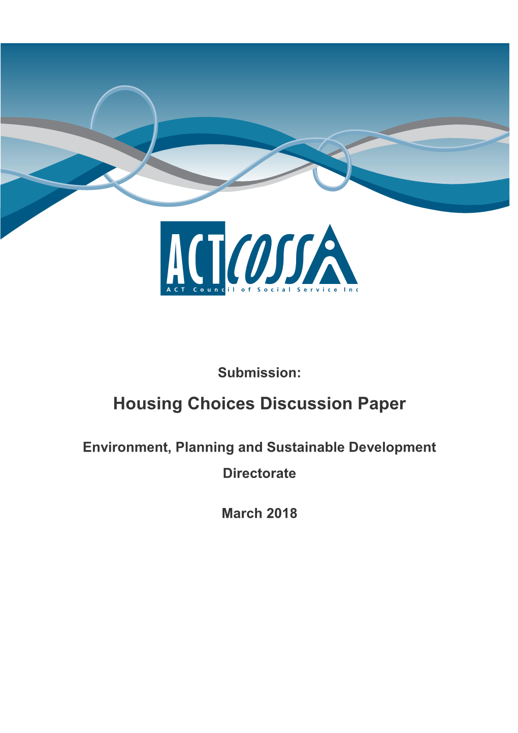 Submission: Housing Choices Discussion Paper