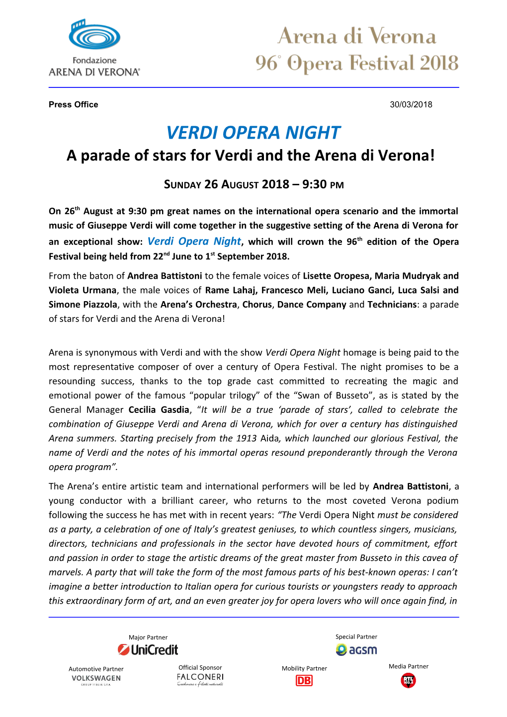 A Parade of Stars for Verdi and the Arena Di Verona!