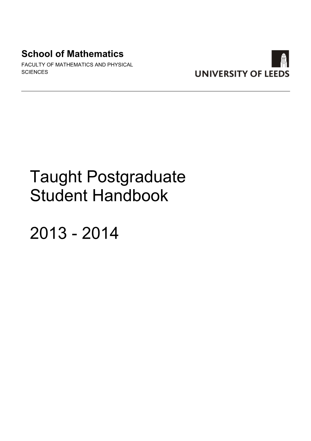 Taught Postgraduate