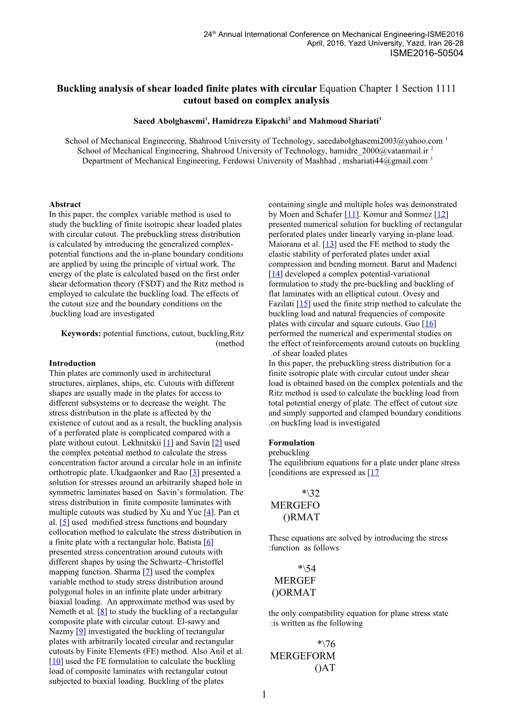 ISME2009- Paper Formatting and Preparation