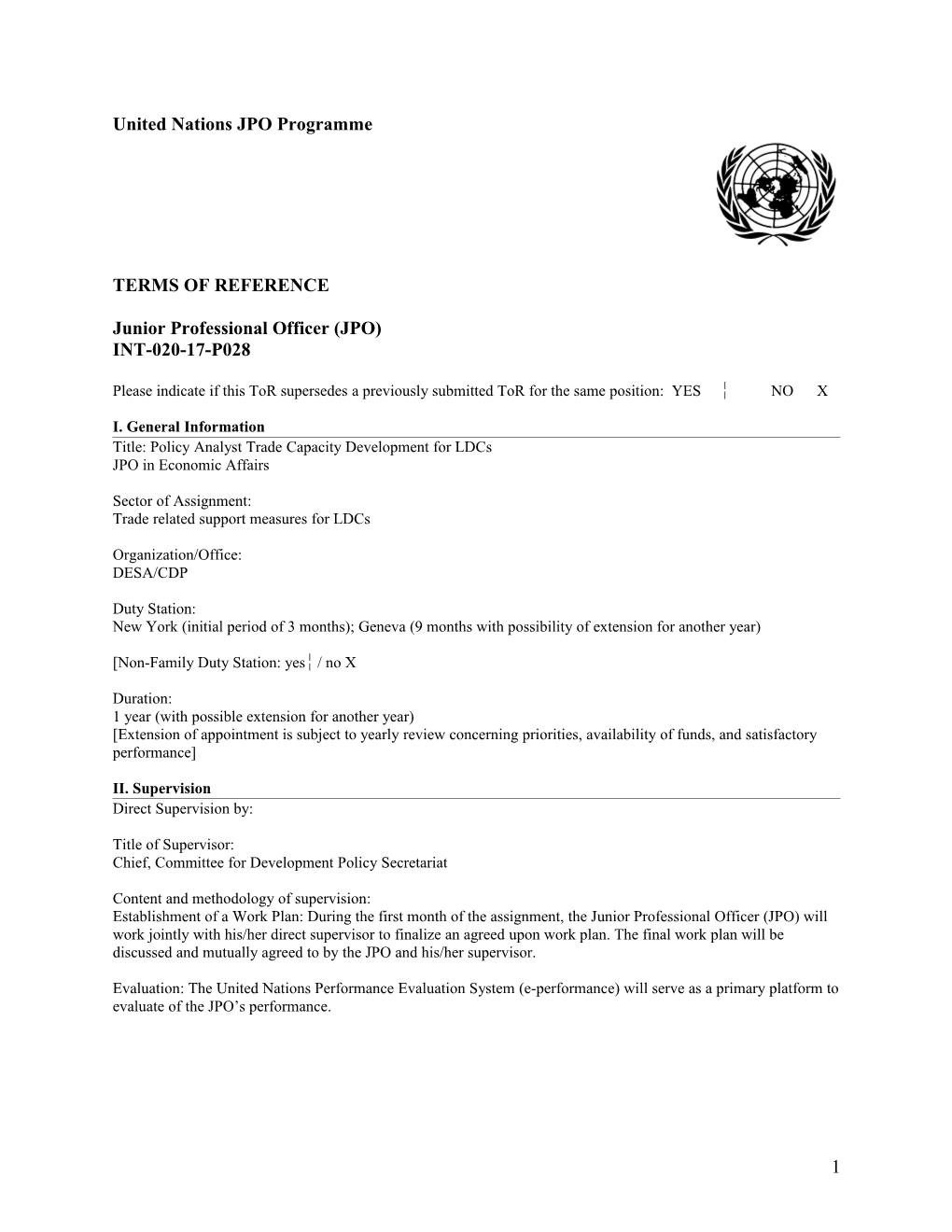 United Nations JPO Programme