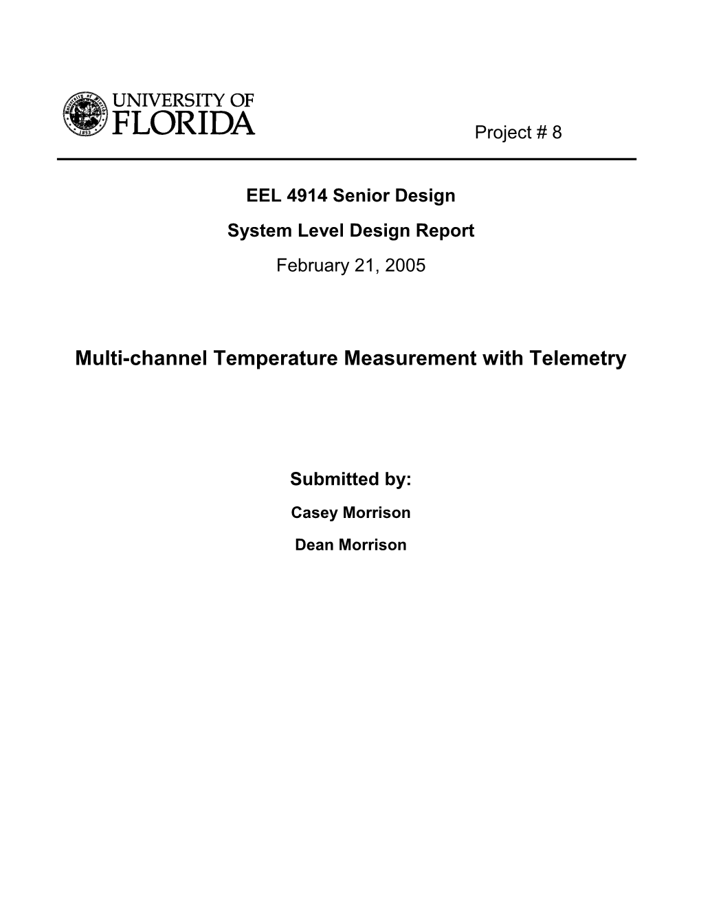 System Level Design Report