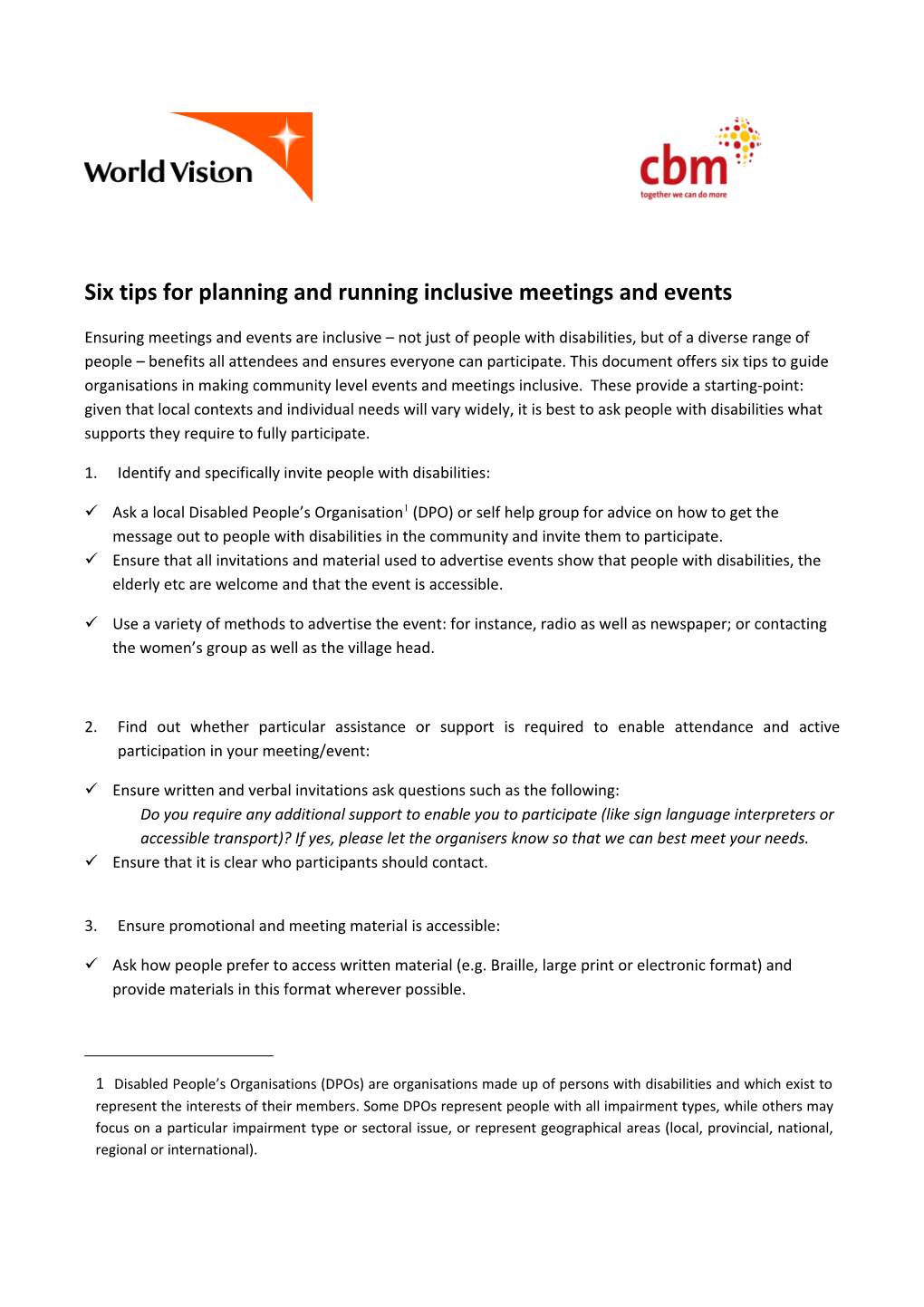 Six Tips for Planning and Running Inclusive Meetings and Events