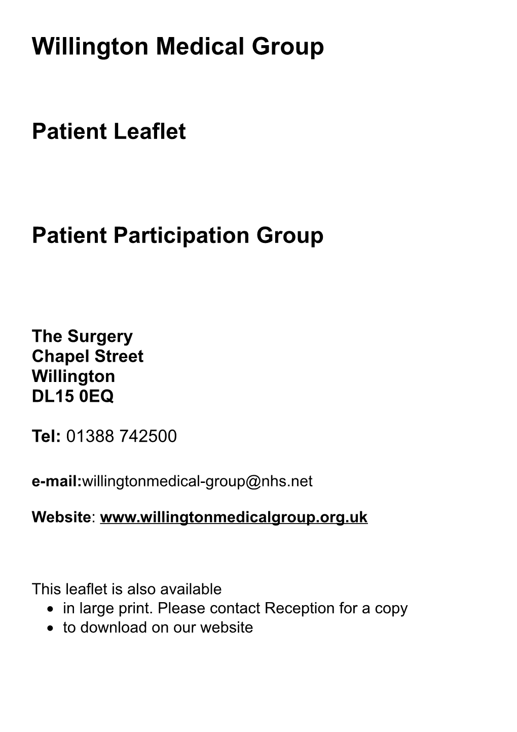 Willington Medical Group