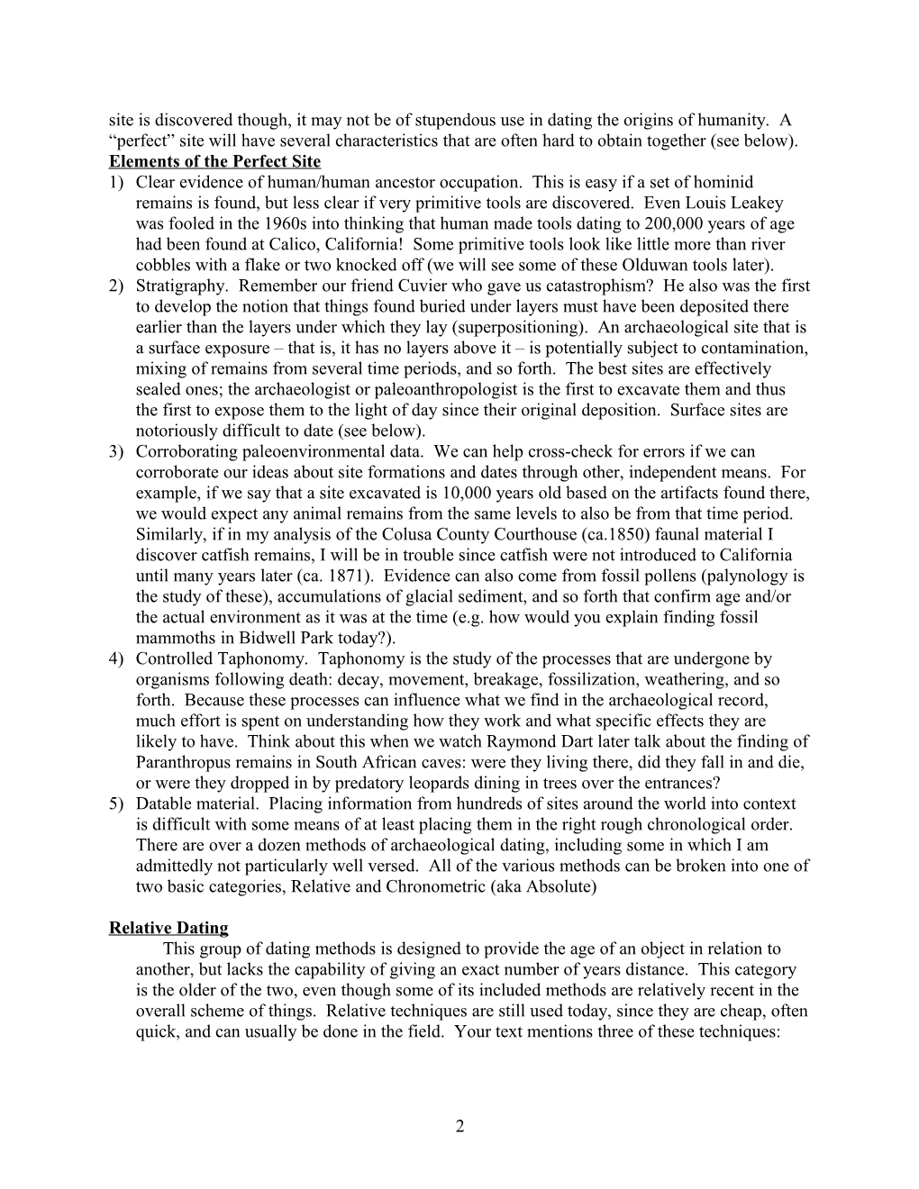 Survey of Physical Anthropology: Expanded Lecture Notes (Dating)