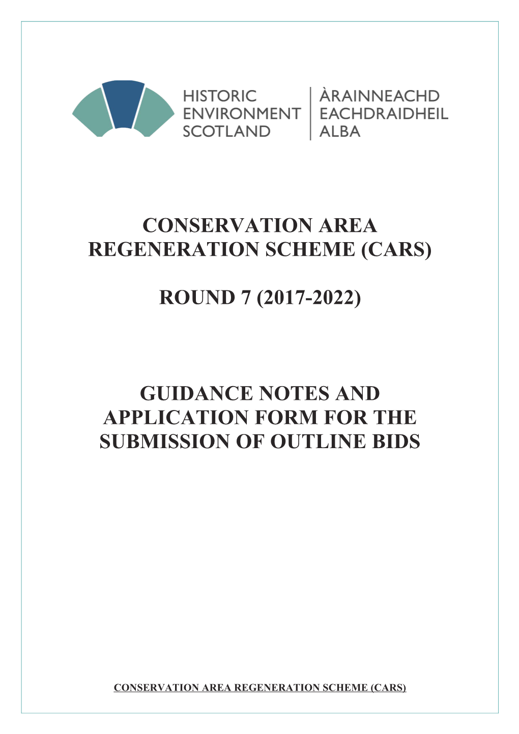 Conservation Area Regeneration Scheme (Cars)