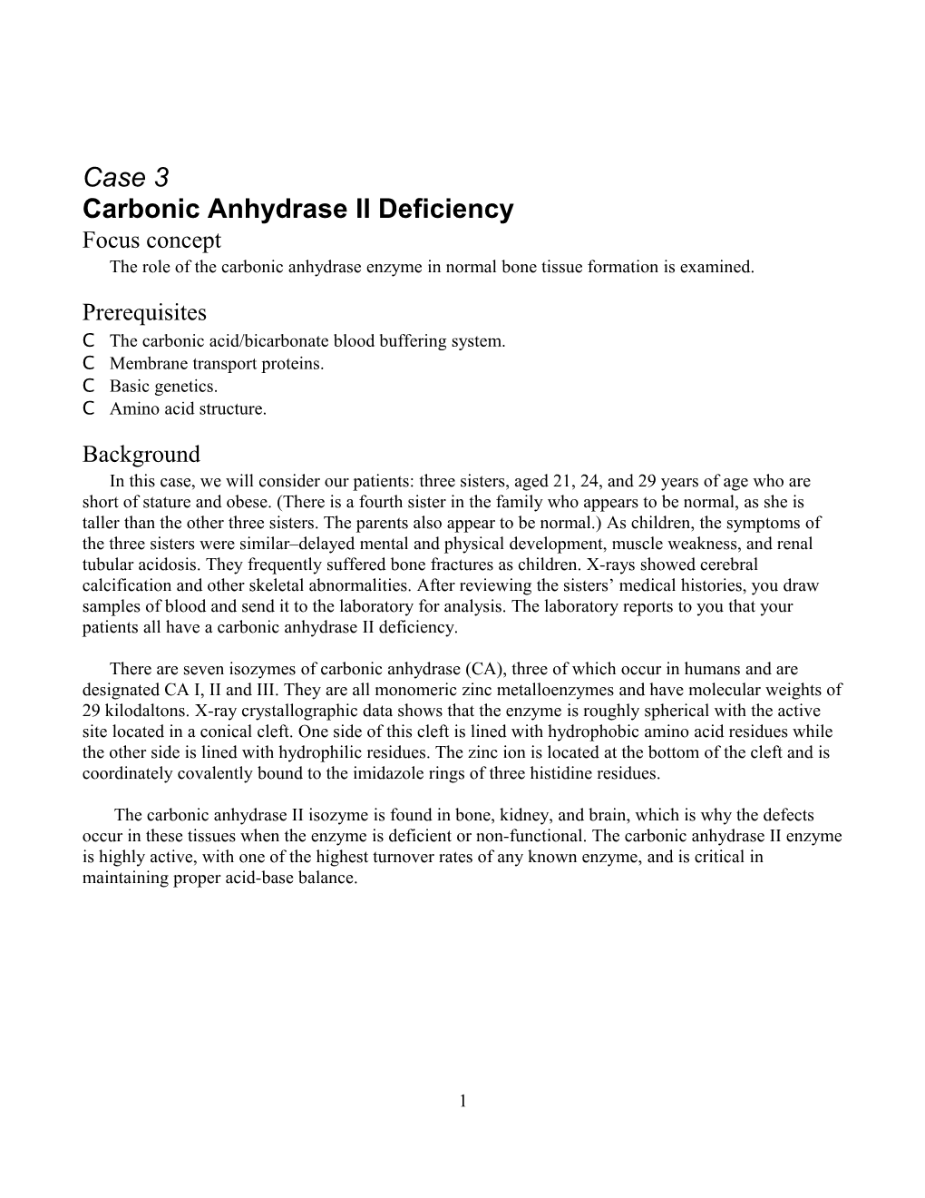 Carbonic Anhydrase II Deficiency