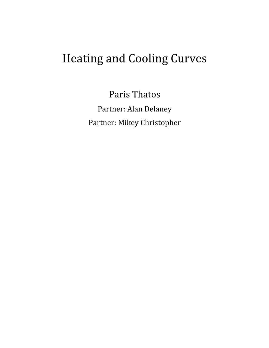 Heating and Cooling Curves s1