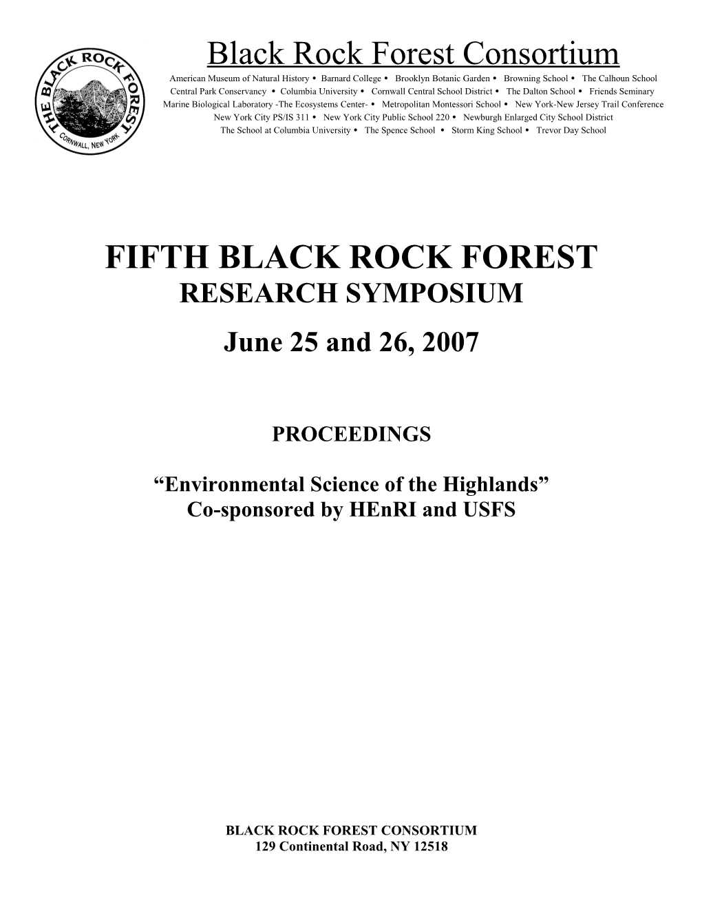 Fifth Black Rock Forest