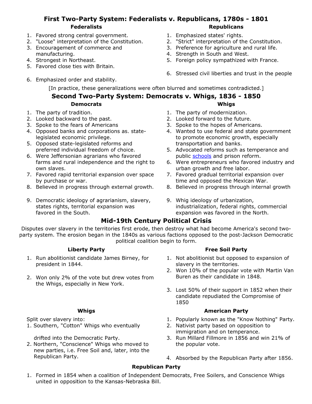 First Two-Party System: Federalists V