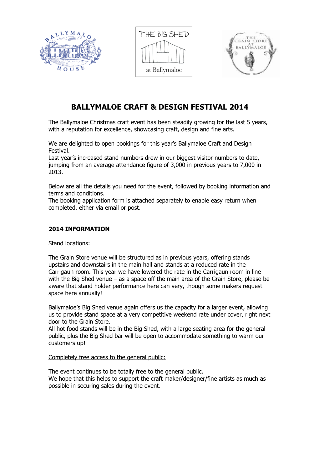 Ballymaloe Craft & Design Festival 2014