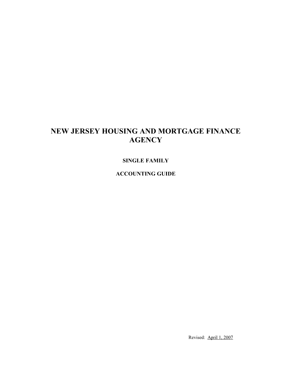 New Jersey Housing and Mortgage Finance Agency