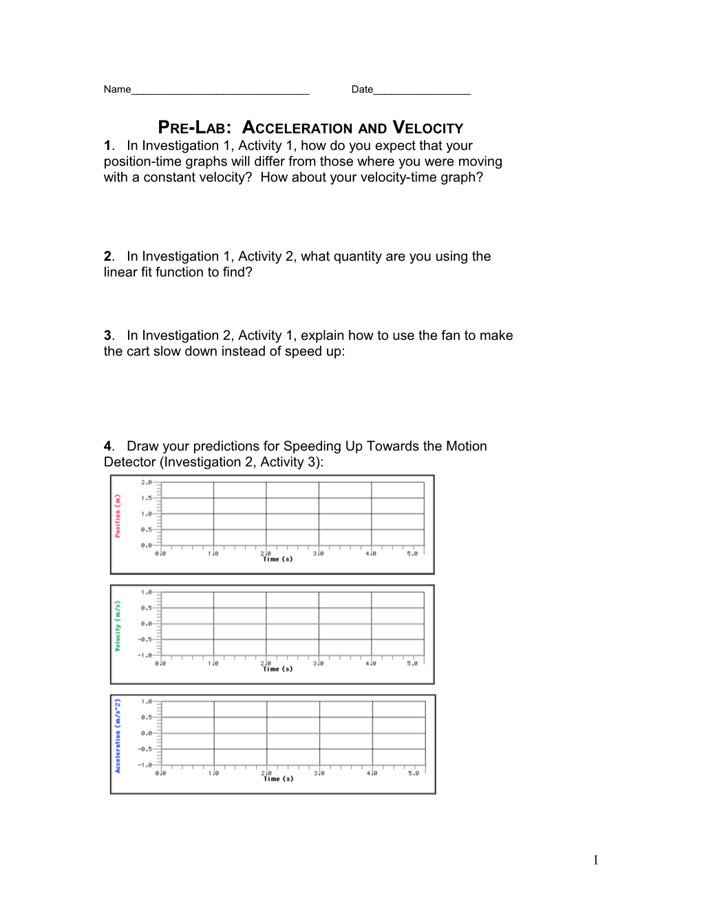 Relating Position And Velocity For Constant Velocity