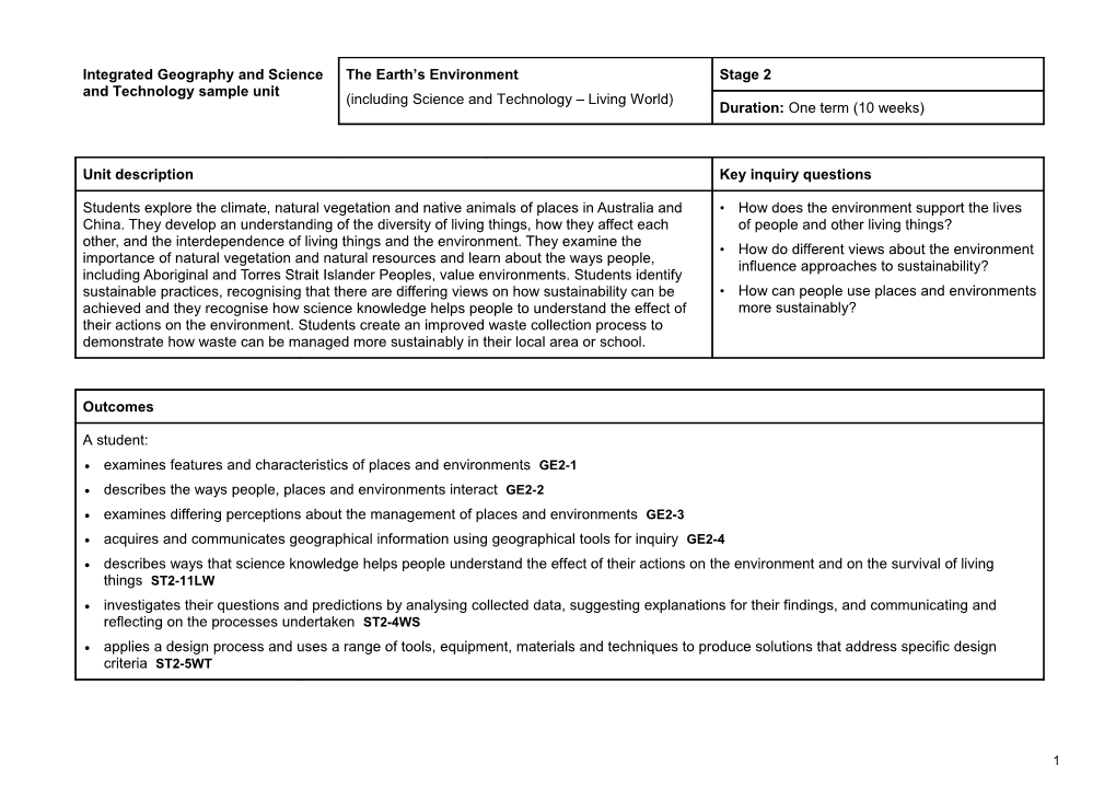 Examines Features and Characteristics of Places and Environments GE2-1